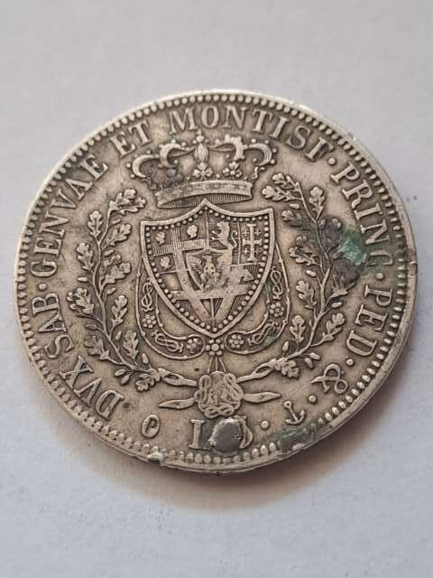 Sardynia 5 Lirów Karol Feliks 1827 r