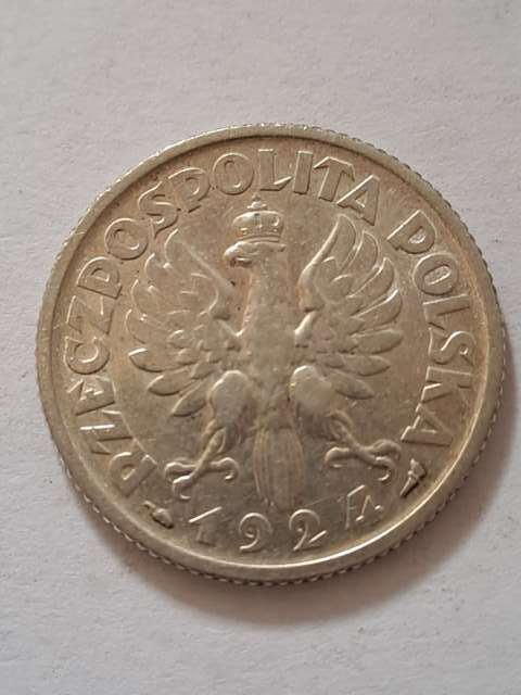 1 zł Żniwiarka 1924 r róg i pochodnia