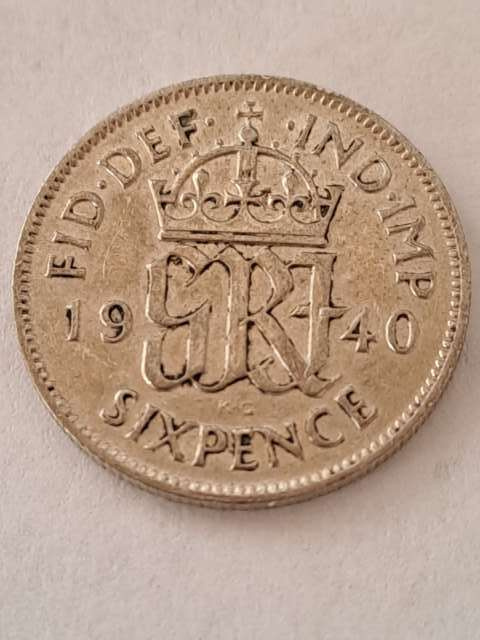 Wielka Brytania 6 Pensów Jerzy VI 1940 r