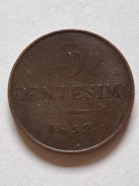 Włochy 5 Centesimi Lombardia - Wenecja 1852 r