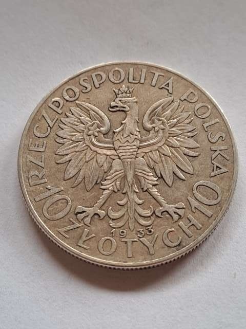 10 zł Głowa Kobiety 1933 r