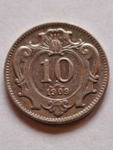 Austria 10 halerzy Franciszek Józef I 1909 r