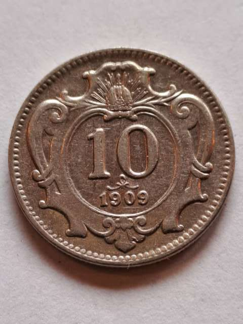 Austria 10 halerzy Franciszek Józef I 1909 r