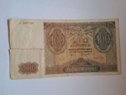 Banknot 100 zł 1941 r seria A