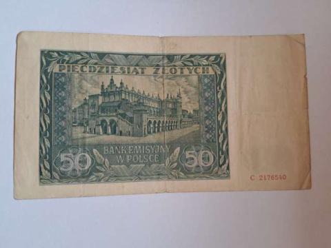 Banknot 50 złotych 1941 r seria C