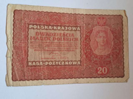 Banknot 20 Marek Polskich 1919 r seria FG