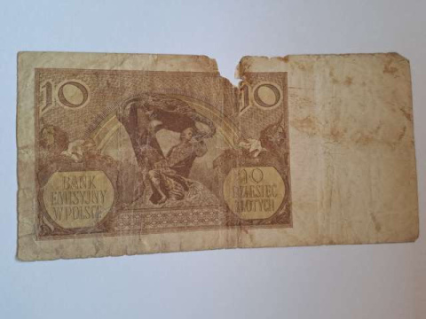Banknot 10 zł 1940 r seria L