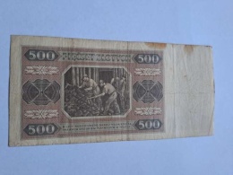 Banknot 500 zł 1948 r seria AZ