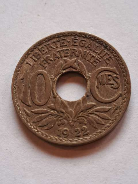 Francja 10 Centimes 1922 r