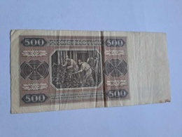 Banknot 500 zł 1948 r seria AY