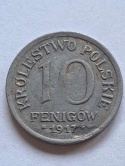 Królestwo Polskie 10 Fenigów 1917 r