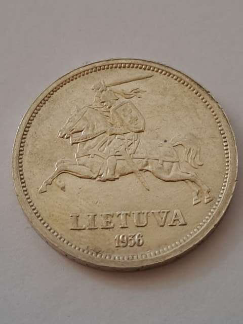 Litwa 5 Litai Pierwsza Republika 1936 r