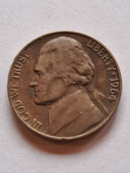 USA 5 Cent Jefferson 1964 r