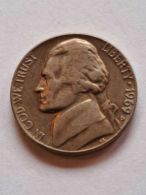 USA 5 Cent Jefferson 1969 r S