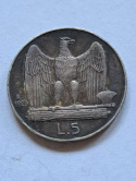 Włochy 5 Lir Emanuel III 1929 r