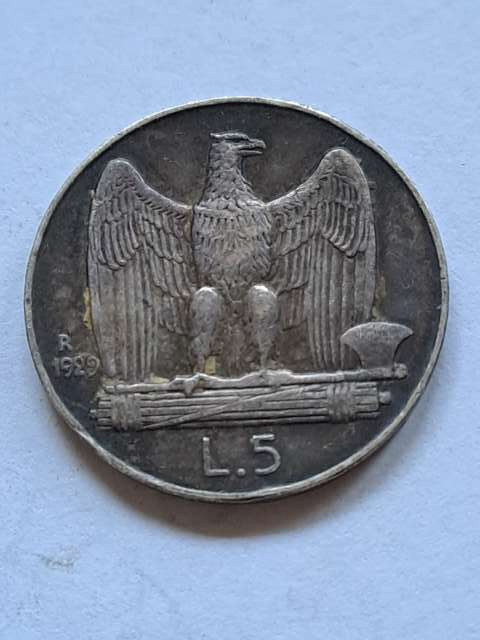 Włochy 5 Lir Emanuel III 1929 r