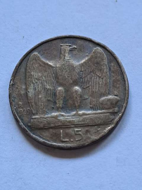 Włochy 5 Lir Emanuel III 1929 r