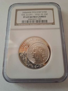 10 zł Dzieje Złotego Głowa Kobiety 2006 r NGC PF 69