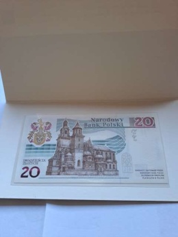 Banknot 20 zł Jan Długosz 2015 r stan UNC