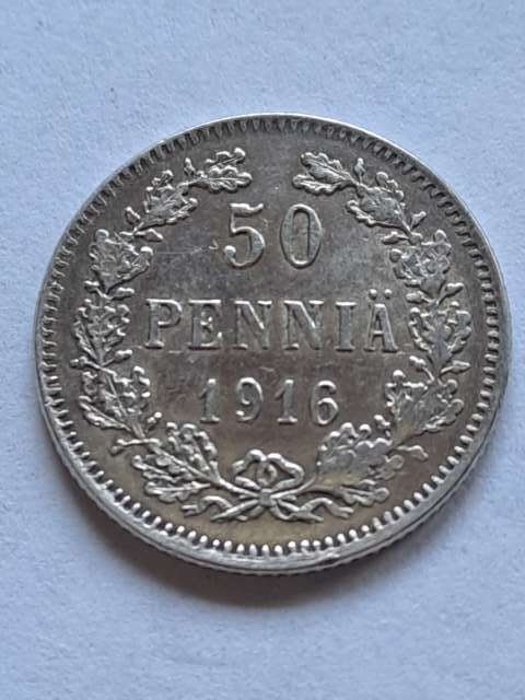 Finlandia 50 Pennia Mikołaj II 1916 r