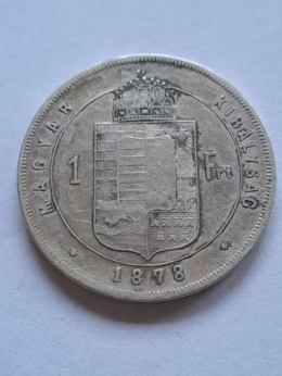 Węgry 1 Forint Franciszek Józef I 1878 r