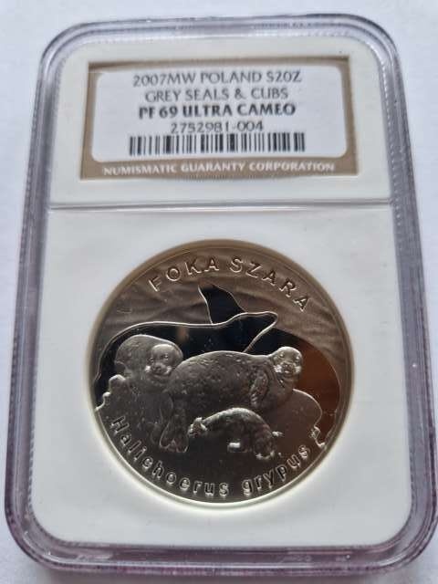 20 zl Foka Szara 2007 r NGC PF 69