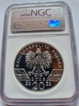 20 zł Sokół Wędrowny 2008 r NGC PF 69