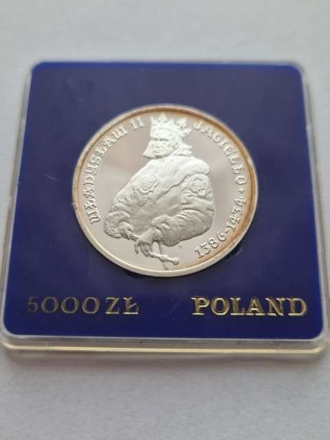 5000 zł Władysław II Jagiełło 1989 r półpostać
