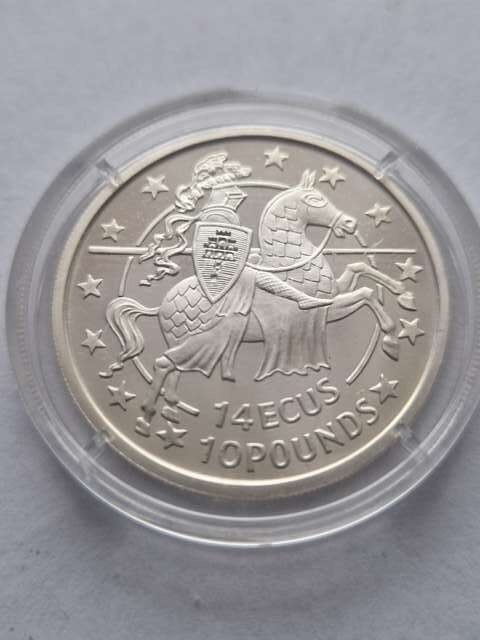 Gibraltar 14 Ecus Rycerz po prawej 1992 r