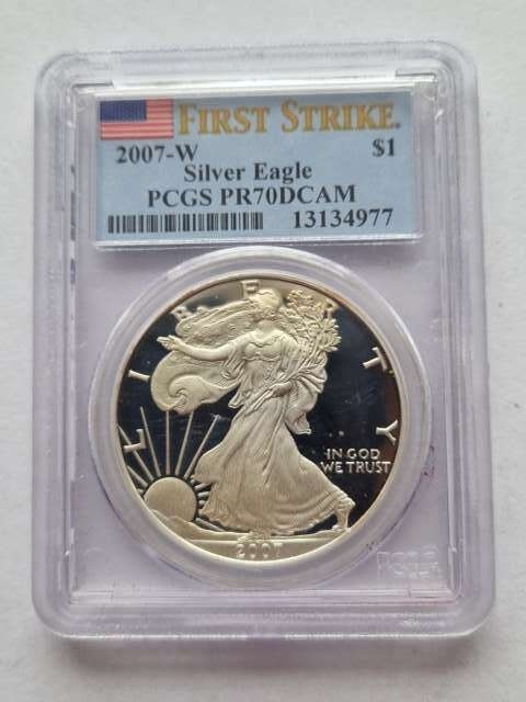 USA Dollar Liberty 2007 r PCGS PR 70 Lustrzany