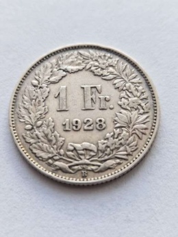 Szwajcaria 1 Frank 1928 r