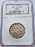 5 zł Józef Piłsudski 1936 r NGC MS 61