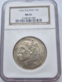 10 zł Józef Piłsudski 1936 r NGC MS 61