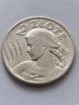 2 zł Żniwiarka 1925 r kropka
