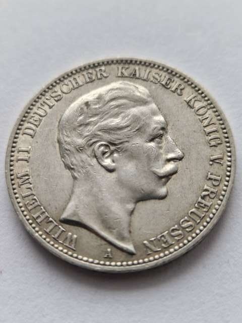 Niemcy 3 Marki Wilhelm II Prusy 1909 r