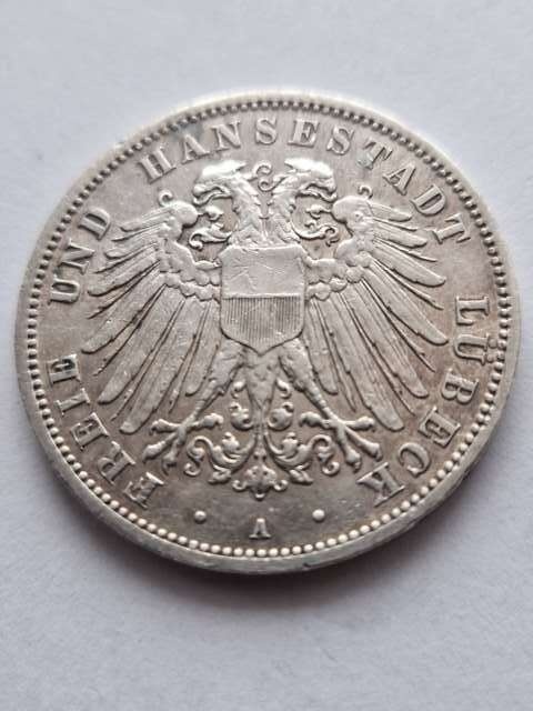 Niemcy 3 Marki Lubeka 1913 r