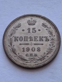 Rosja 15 Kopiejek 1908 r